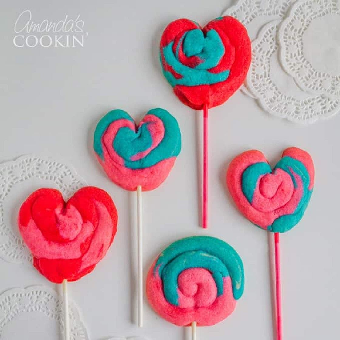 Valentine Play Dough Cookie Pops