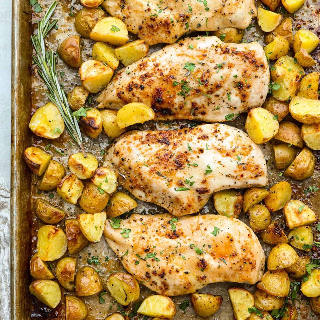 Sheet Pan Butter Herb Chicken and Potatoes