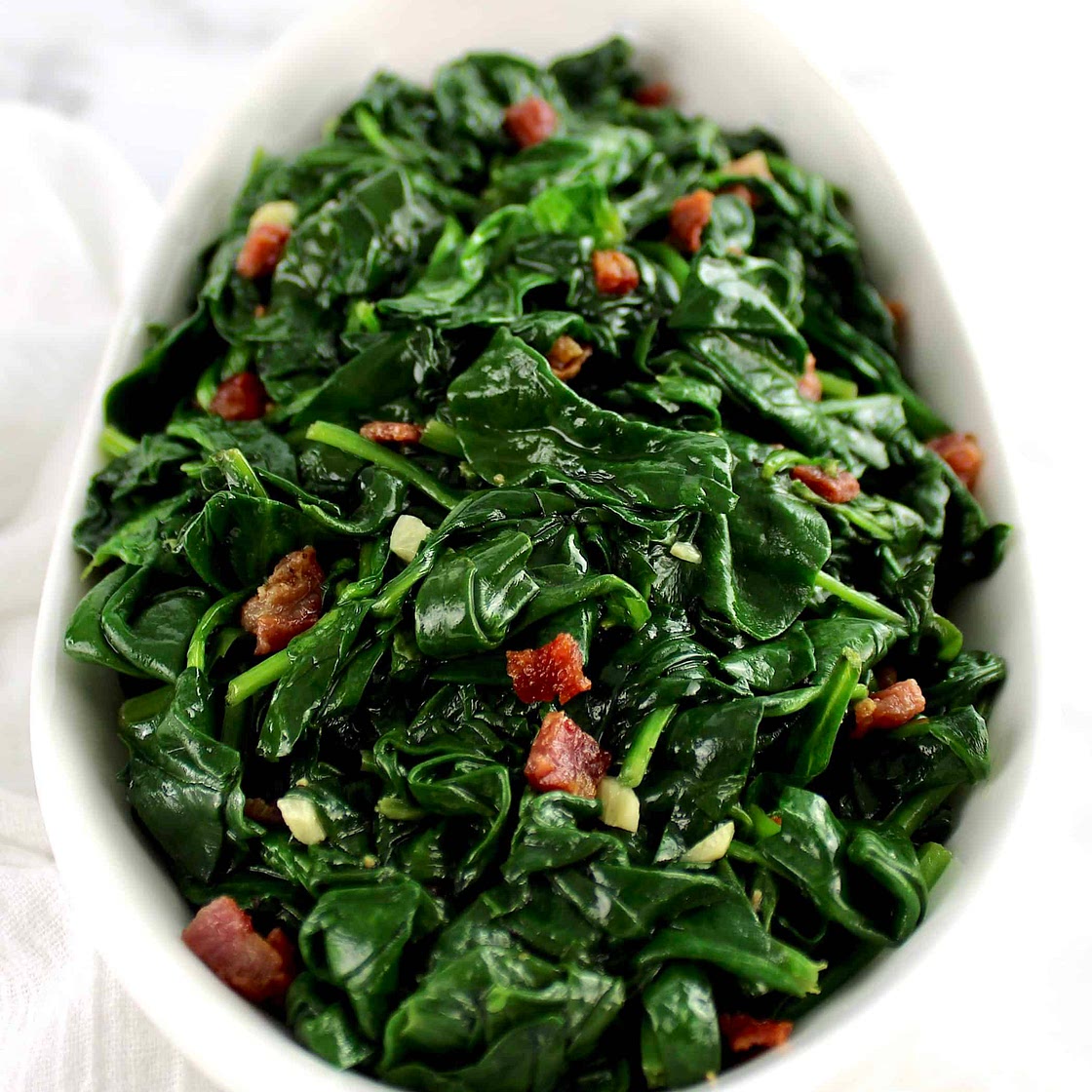 Sautéed Spinach with Pancetta