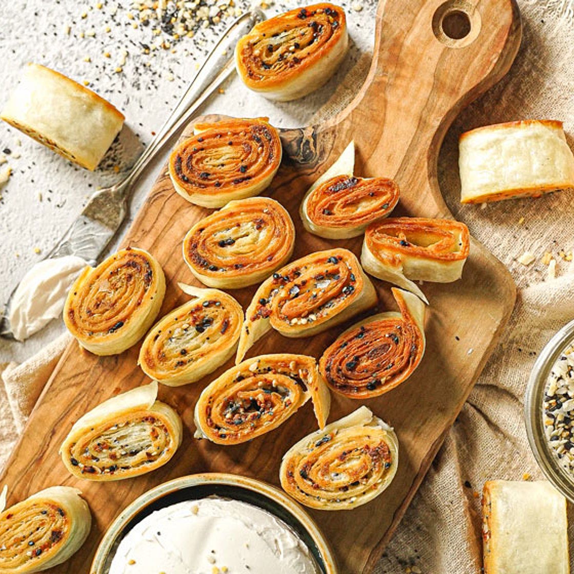 Vegan Pinwheels | Everything Bagel Roll Ups