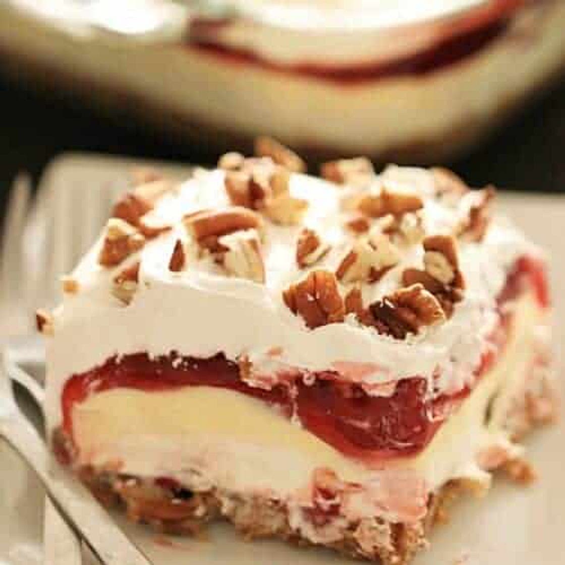Layered Cherry Cheesecake Lush Dessert Recipe