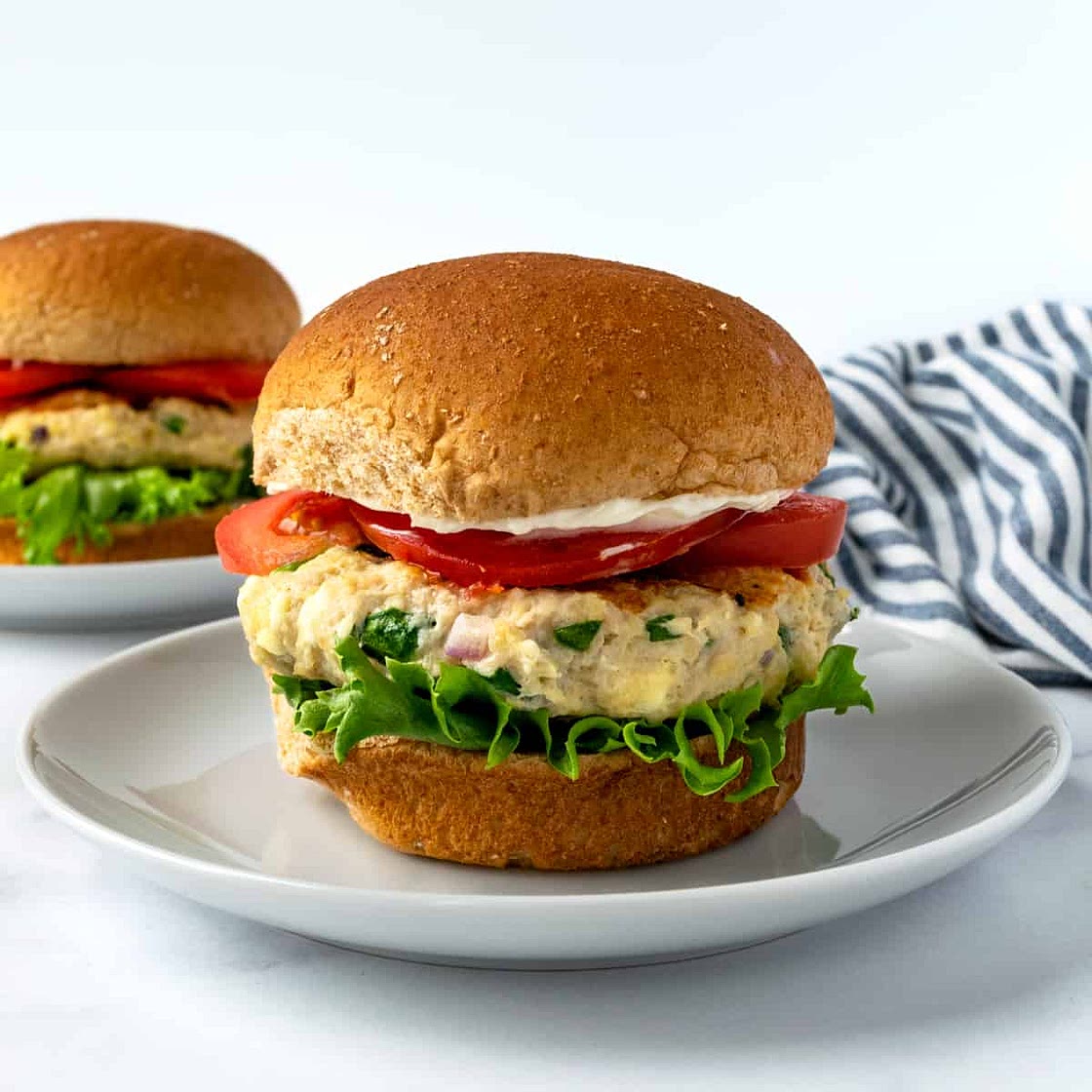 Spinach Feta Chicken Burgers