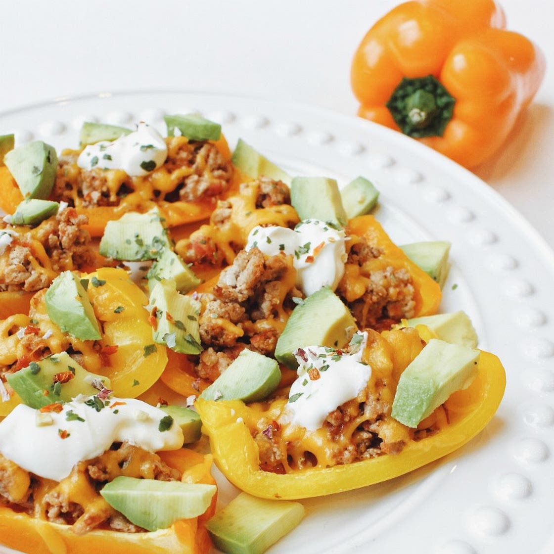 Bell Pepper Nacho Boats - Low Carb Keto Appetizer Recipe