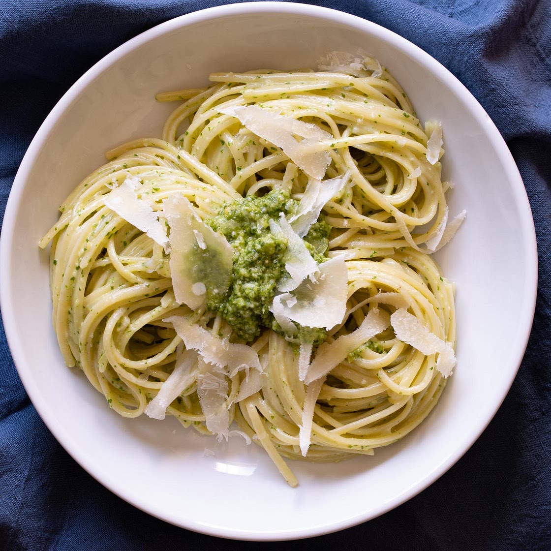 Watercress Pesto with Linguine