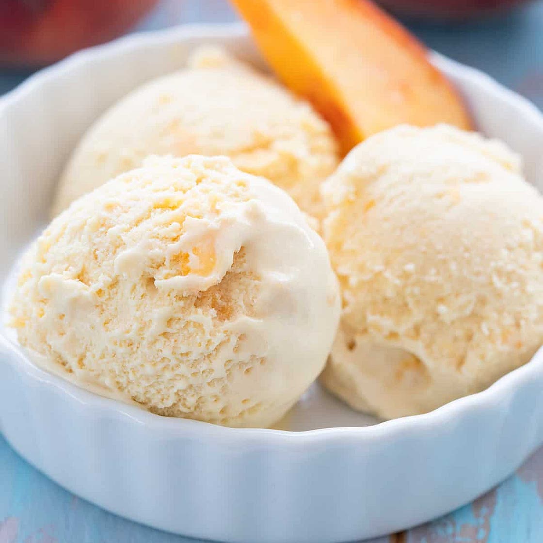 Keto Peach Ice Cream