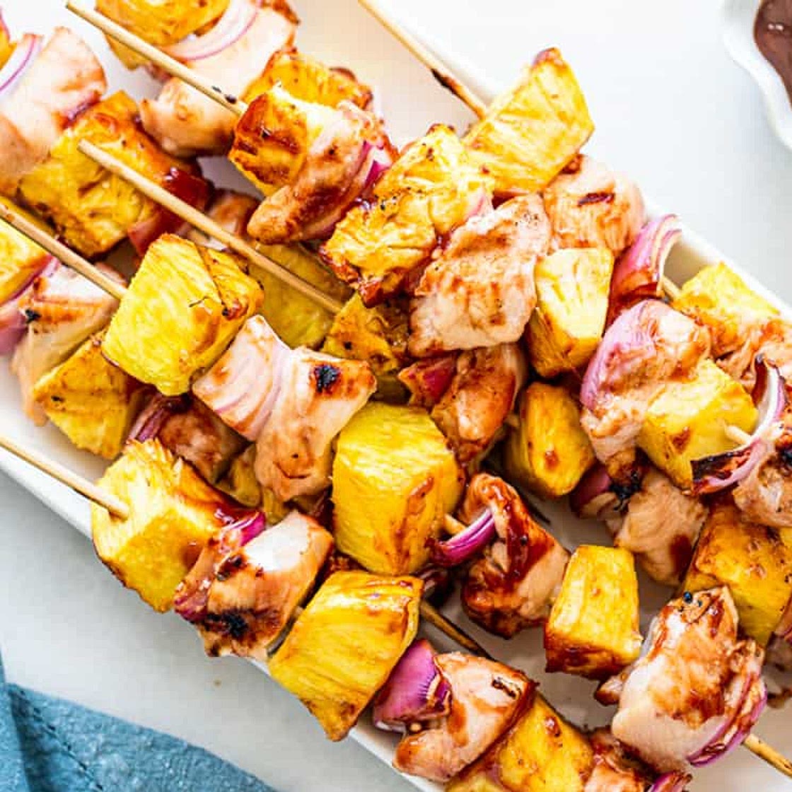 Hawaiian Chicken BBQ Kabobs