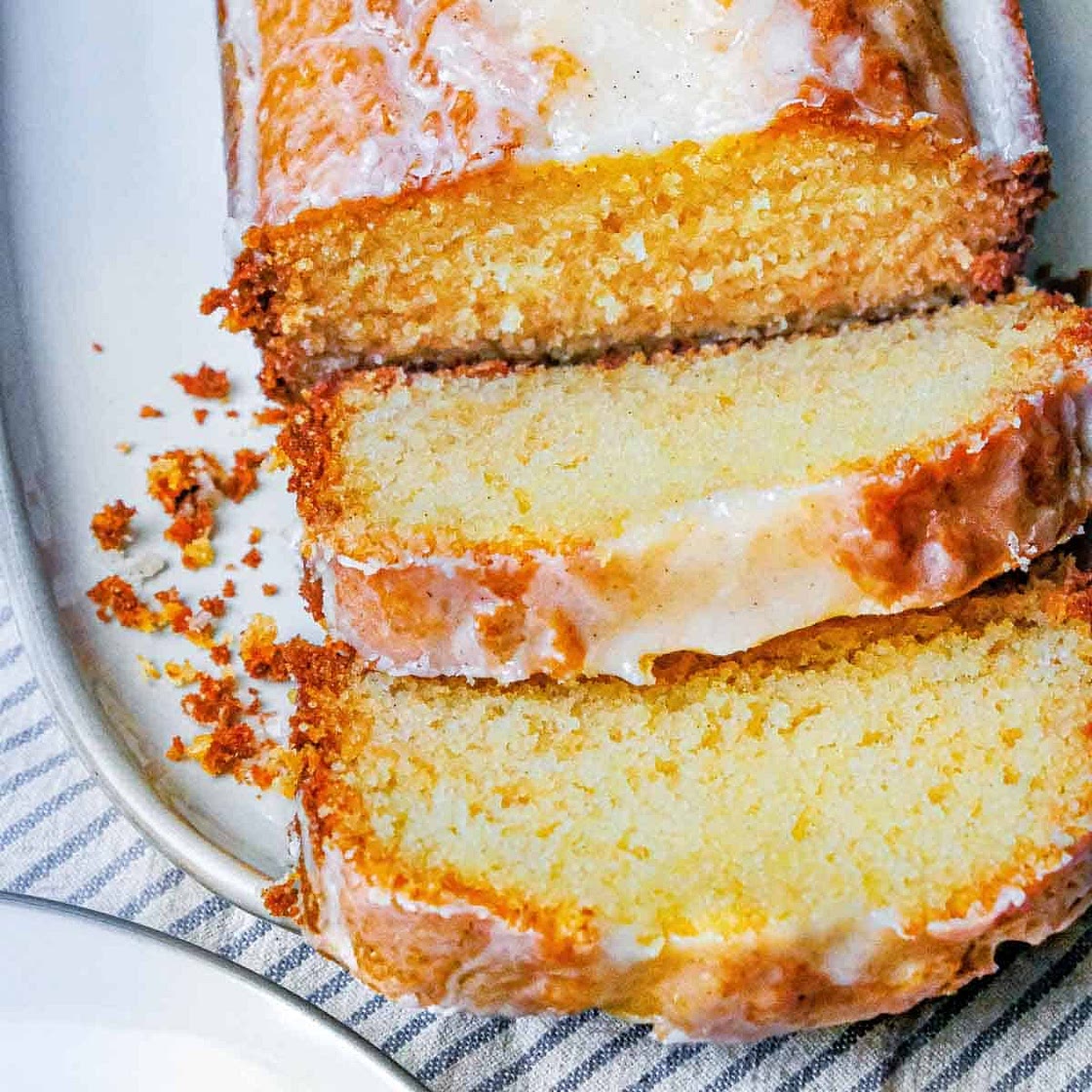 Vanilla Loaf Cake with Vanilla Bean Glaze
