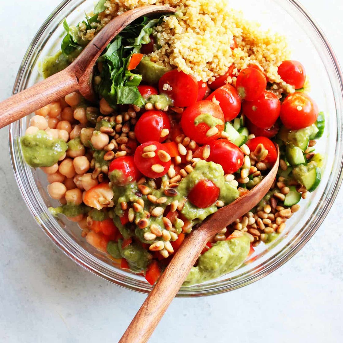 Mediterranean Quinoa Chickpea Salad