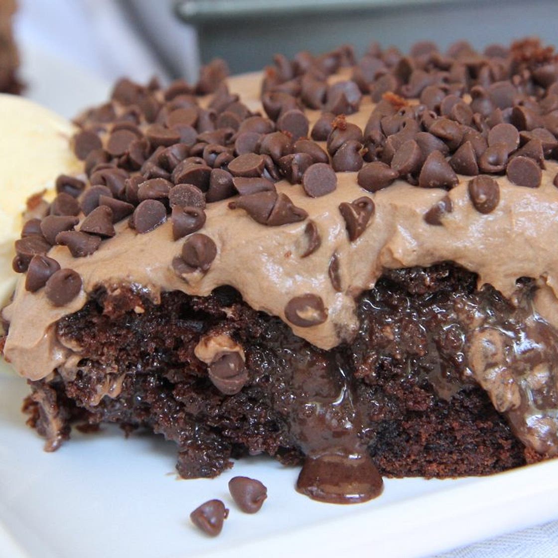 Homemade Chocolate Poke Cake