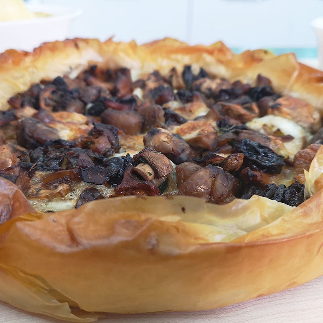 Recette Tarte croustillante champignons mozzarella