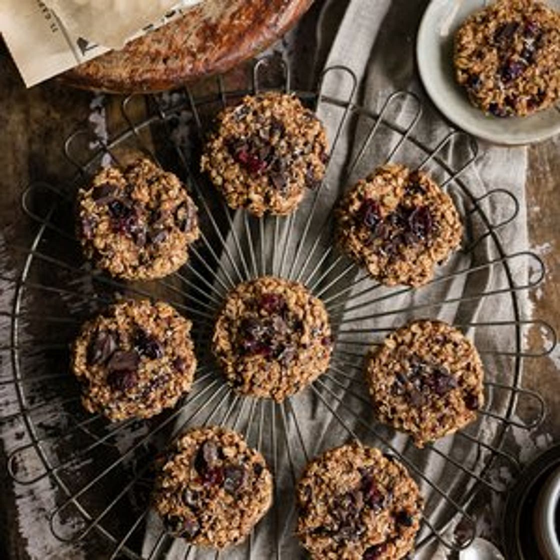 One-Bowl Peanut Butter & Chocolate Oatmeal Cookies