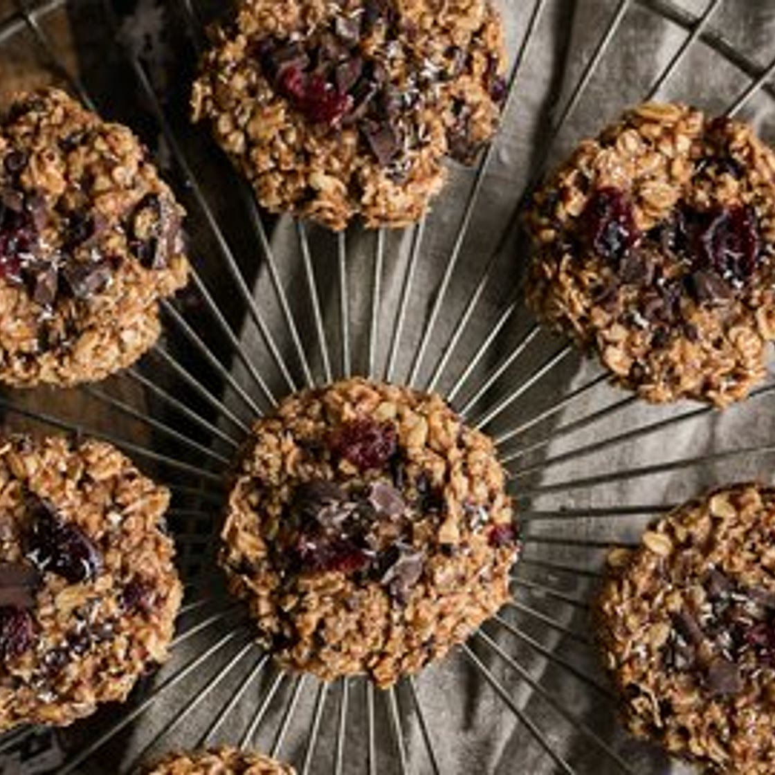 One-Bowl Peanut Butter & Chocolate Oatmeal Cookies