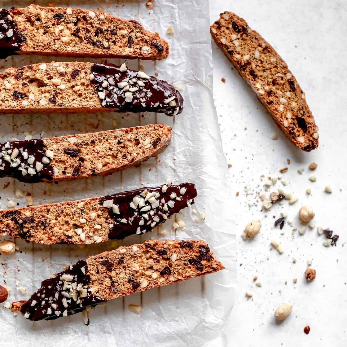 Chocolate Hazelnut Gluten Free Biscotti