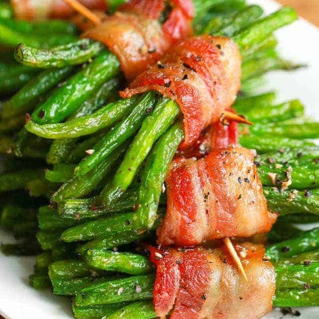 Bacon Wrapped Green Bean Bundles