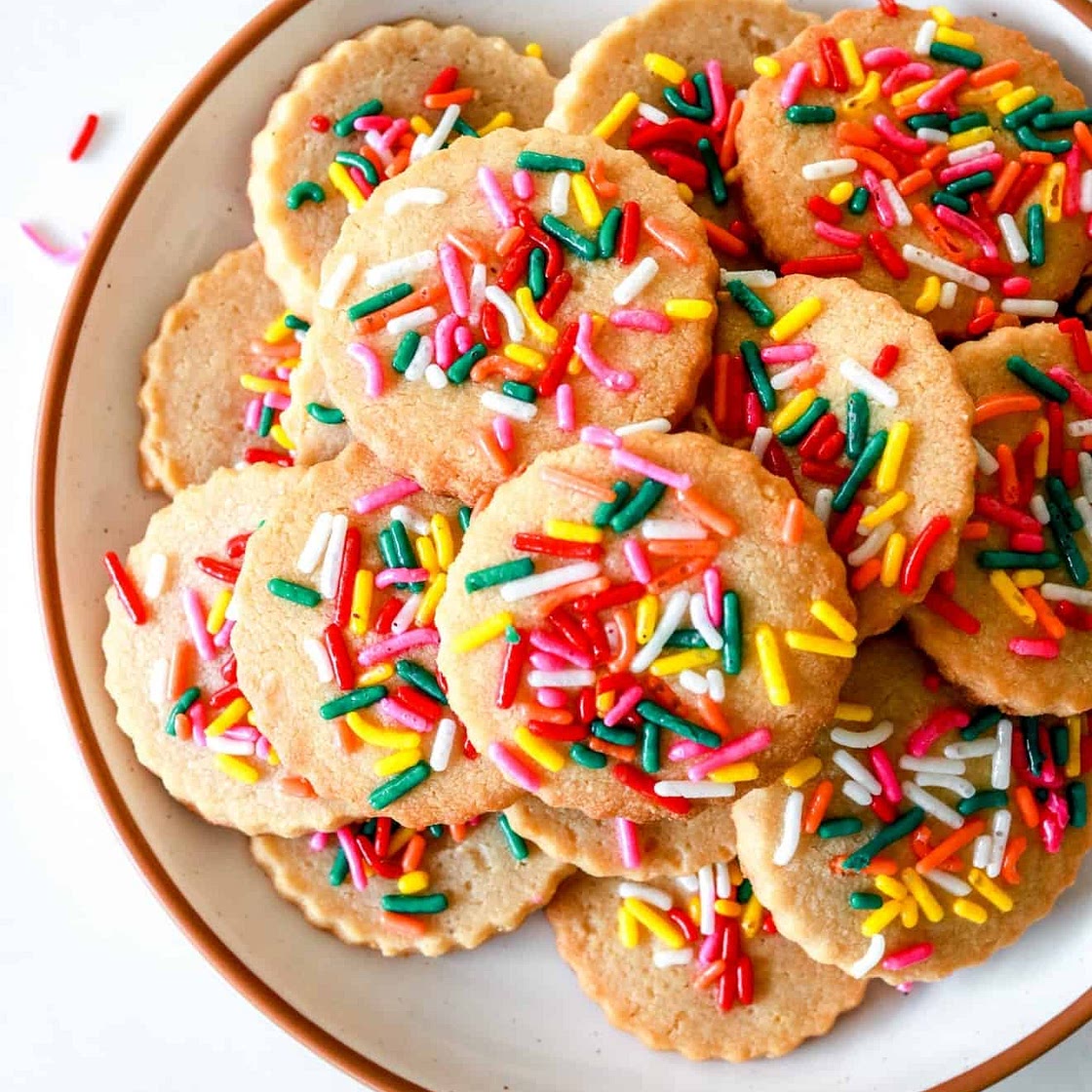 Shortbread Sprinkle Cookies