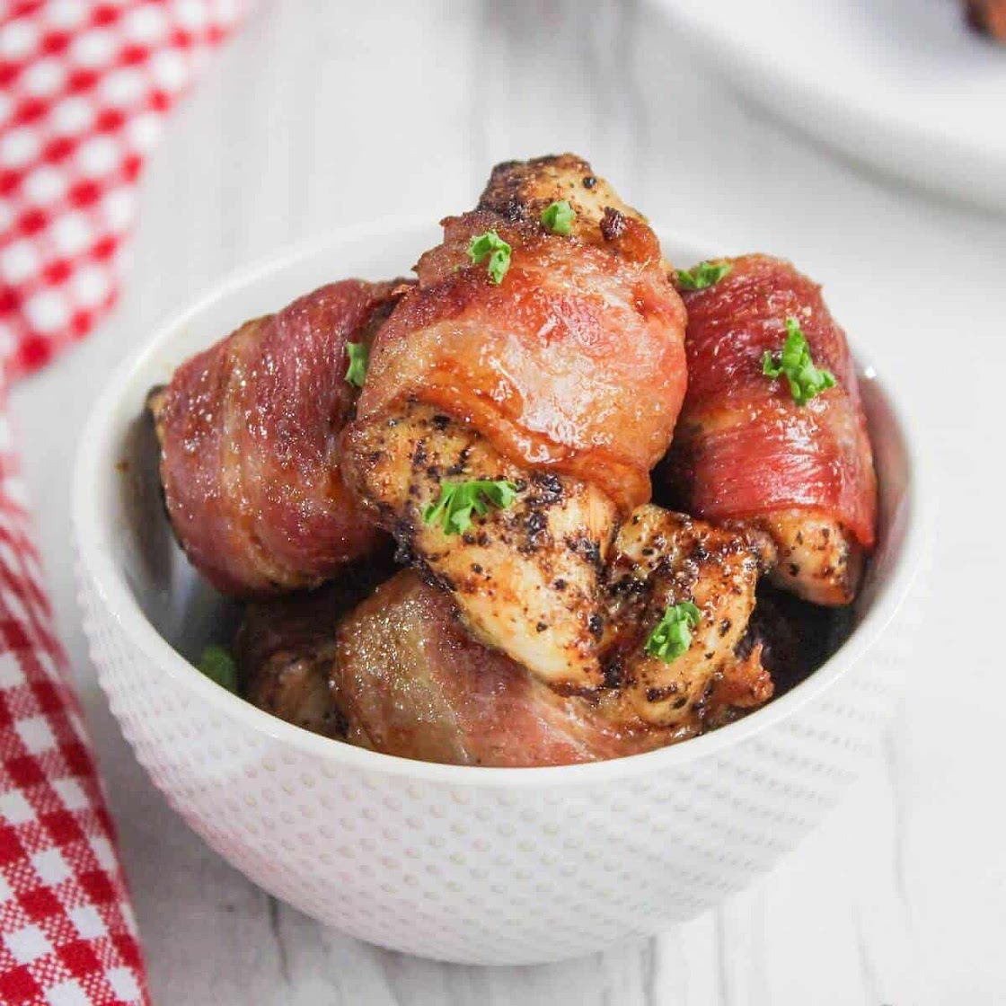 Bacon Wrapped Chicken Breast Bites