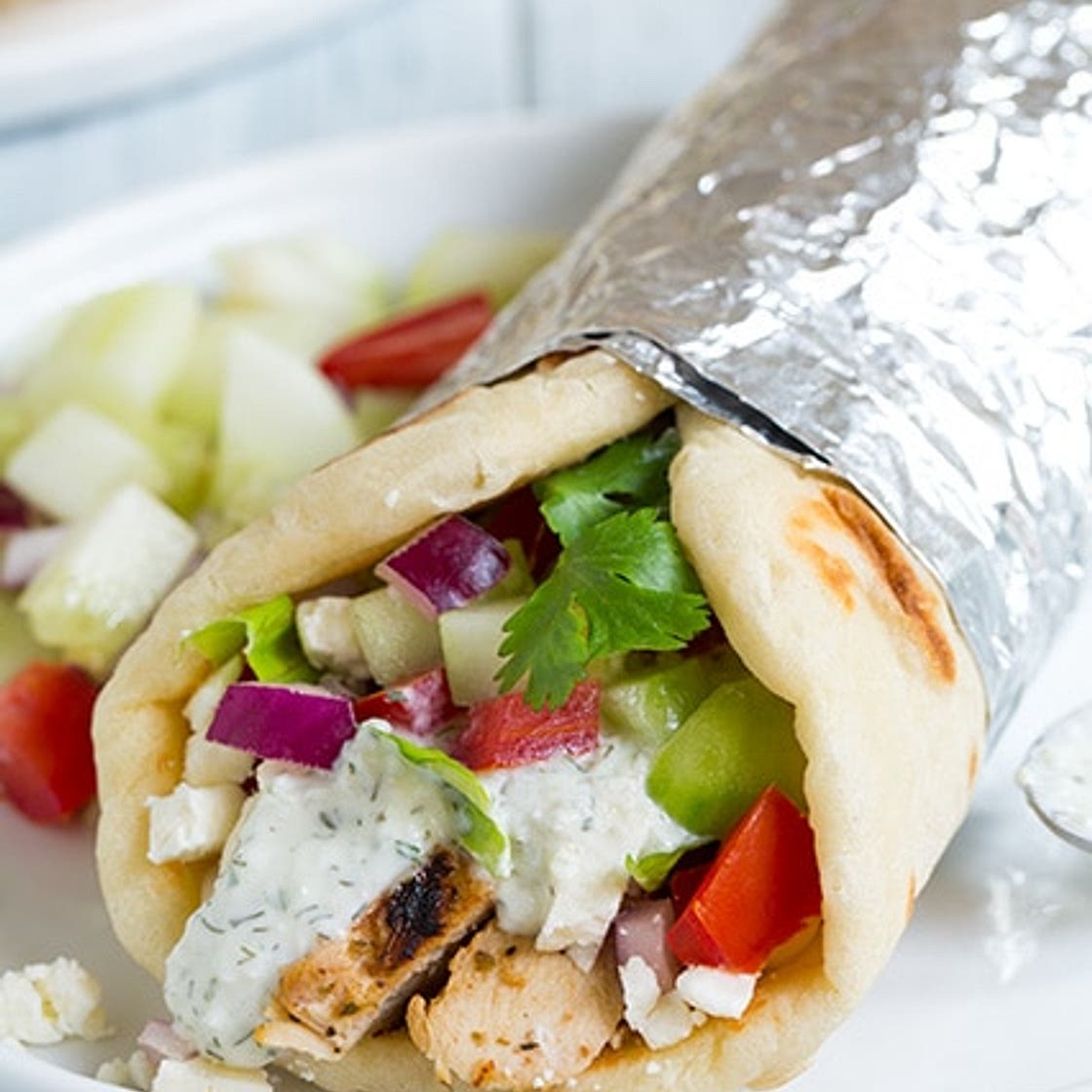 Greek Chicken Gyros