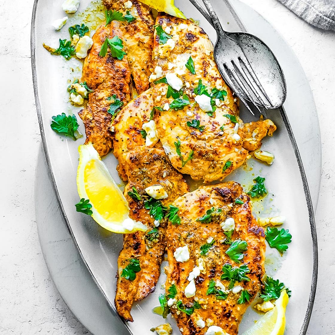 Greek Chicken with Lemon and Feta