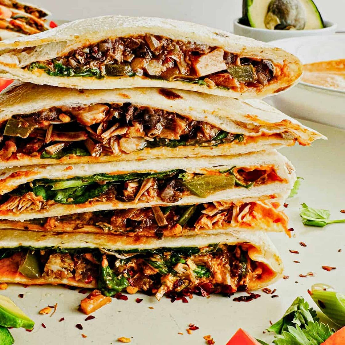 Vegan Jackfruit Quesadillas