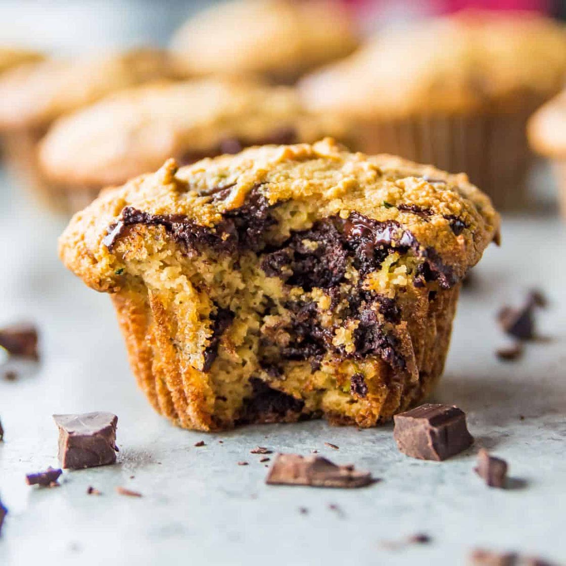 Gluten-free Chocolate Chip Zucchini Muffins