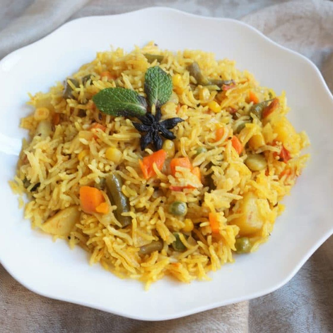 Instant Pot Vegetable Rice Pulao