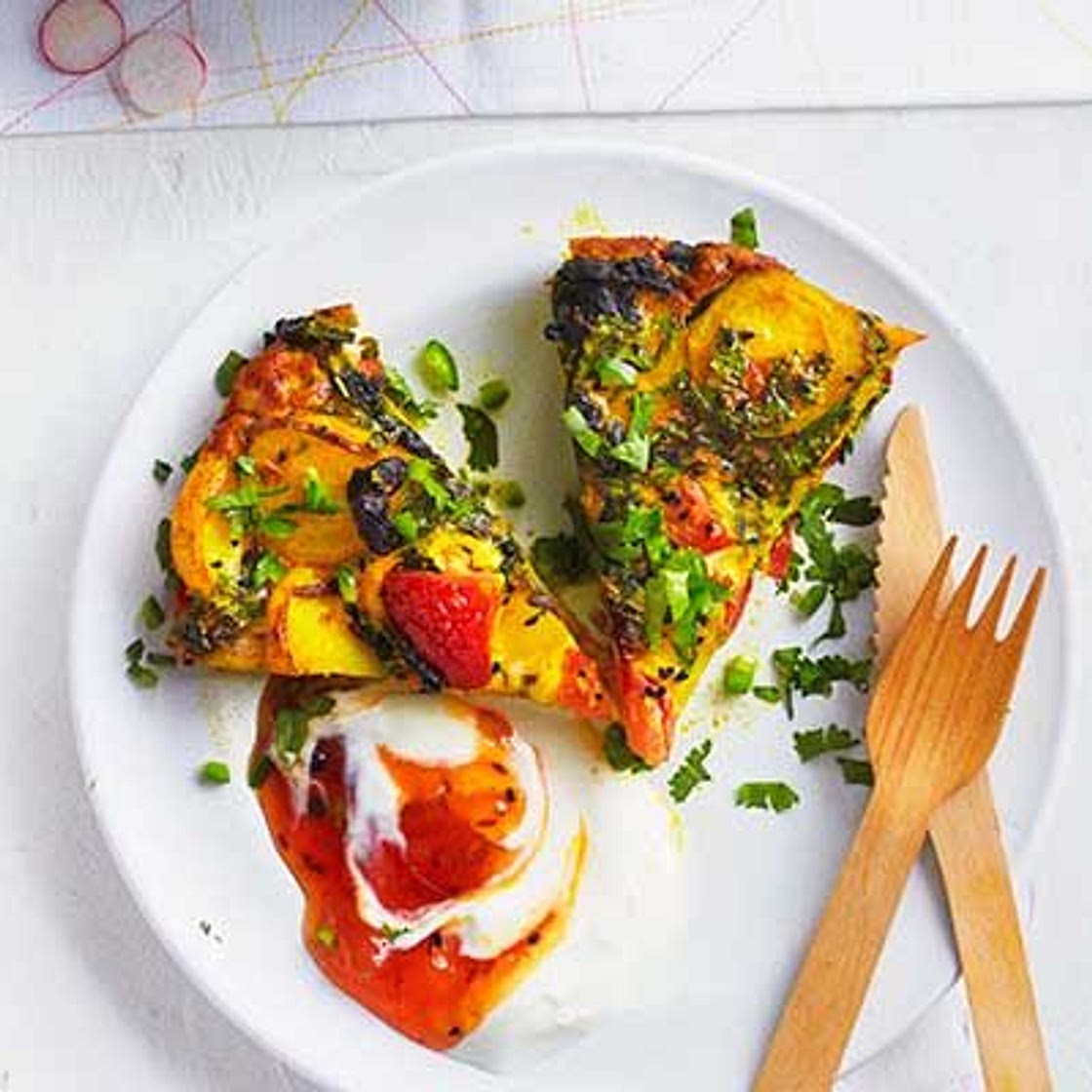 Bombay potato frittata