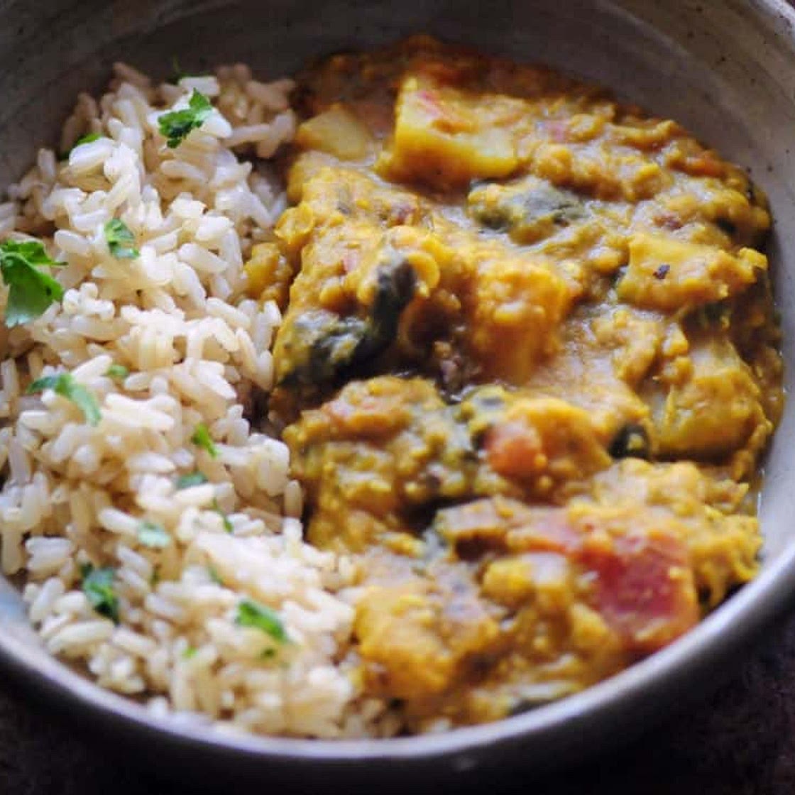 Instant Pot Red Lentil & Potato Curry (Vegan, Gluten-Free)