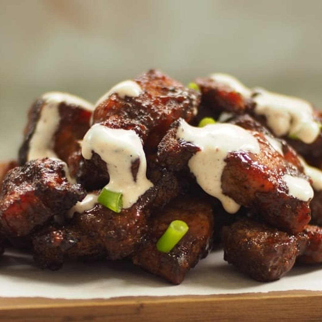 Air Fryer Pork Belly Bites