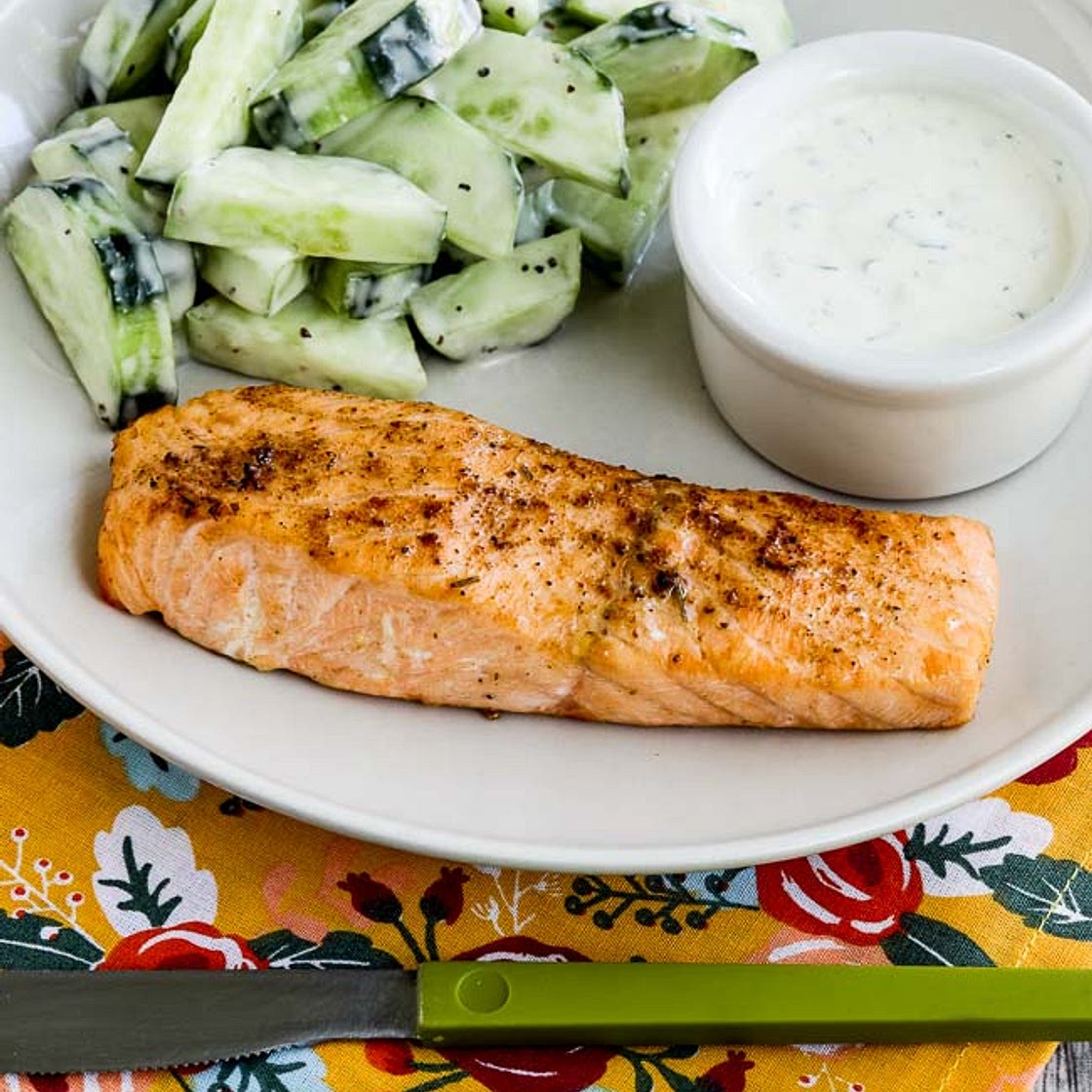 Air Fryer Salmon Recipe (with Mustard-Herb Sauce)
