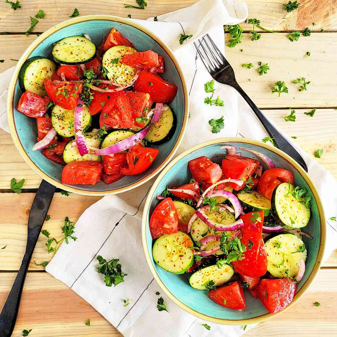 Marinated Cucumber & Tomato Salad
