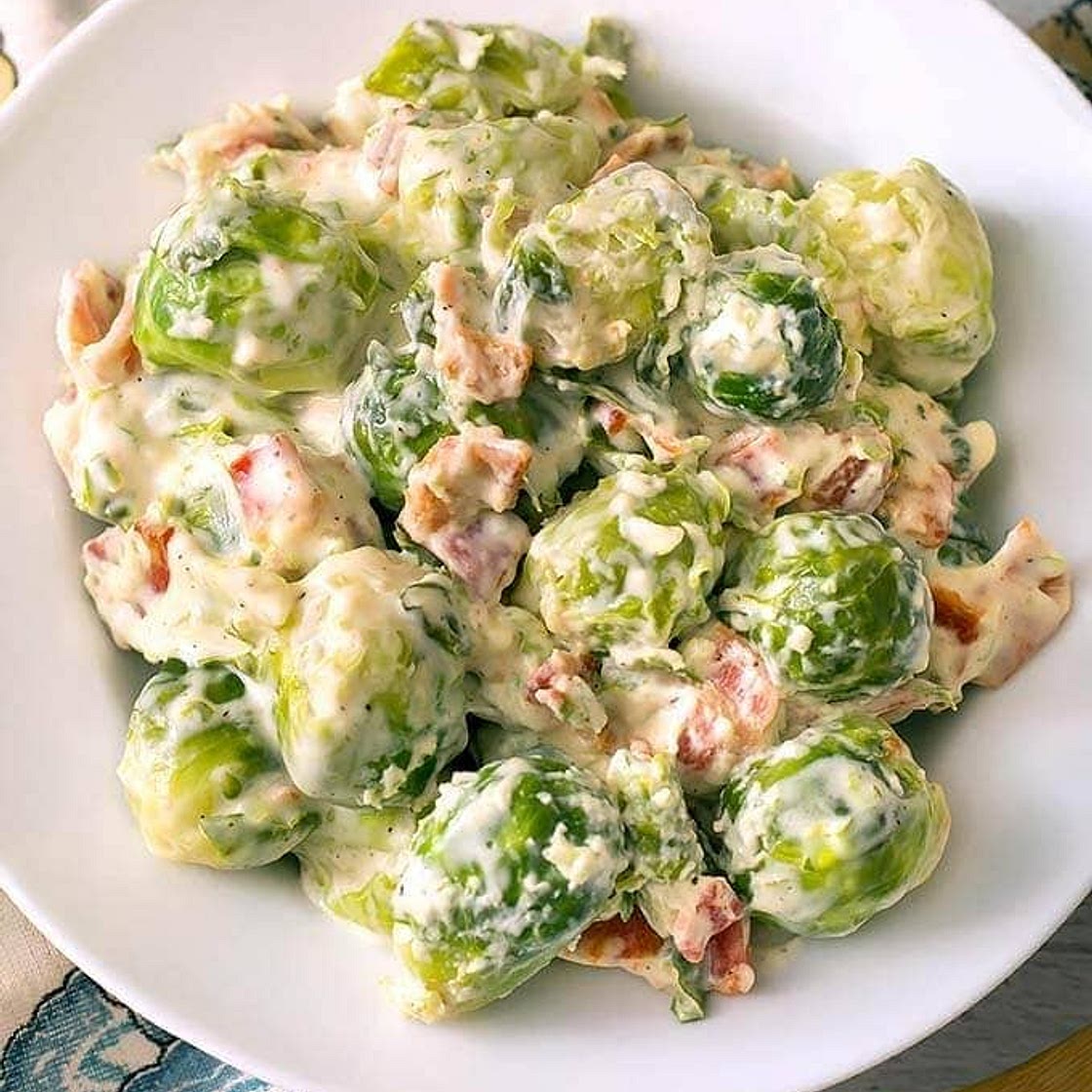 Instant Pot Creamy Bacon Brussels Sprouts