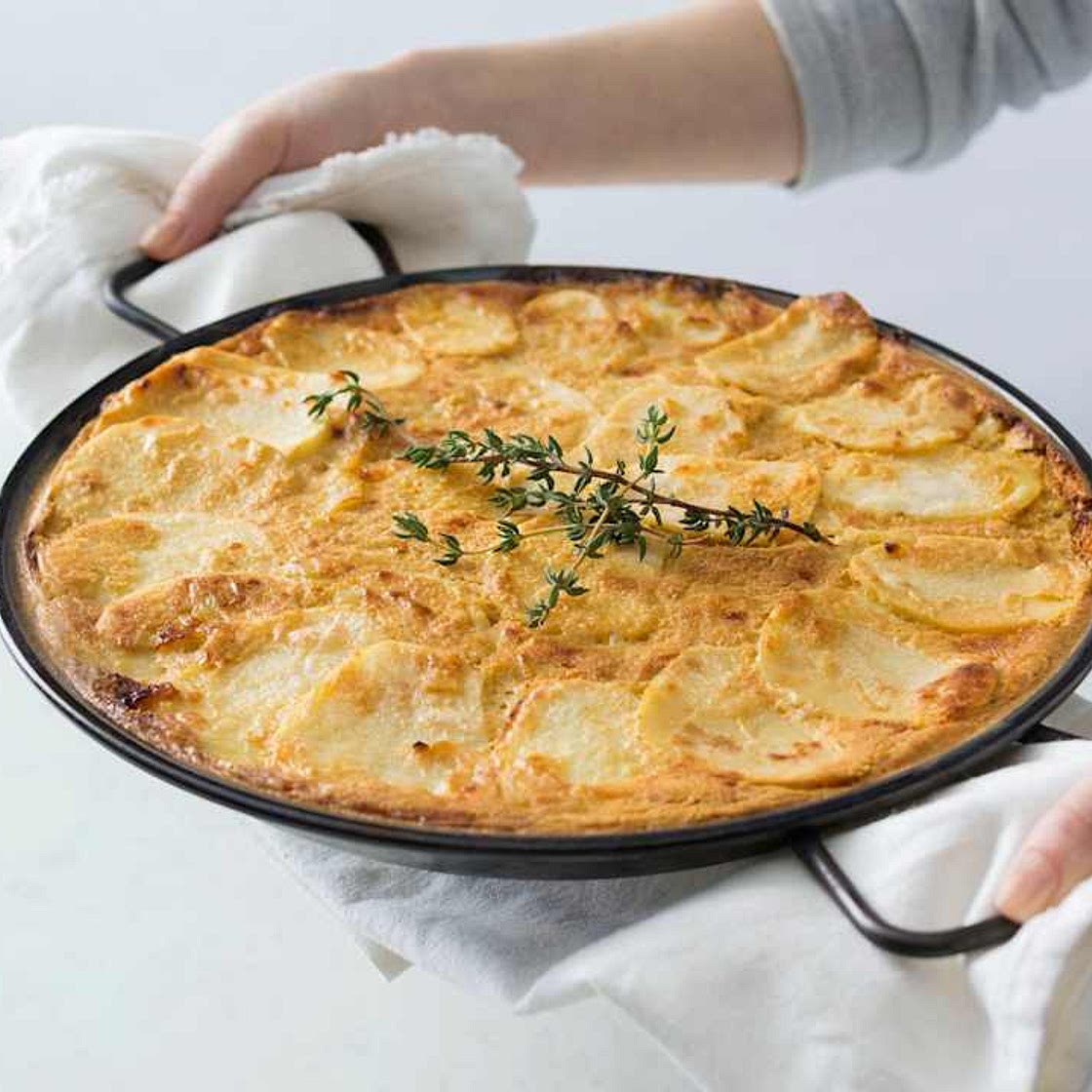 Savoury potato and onion bake