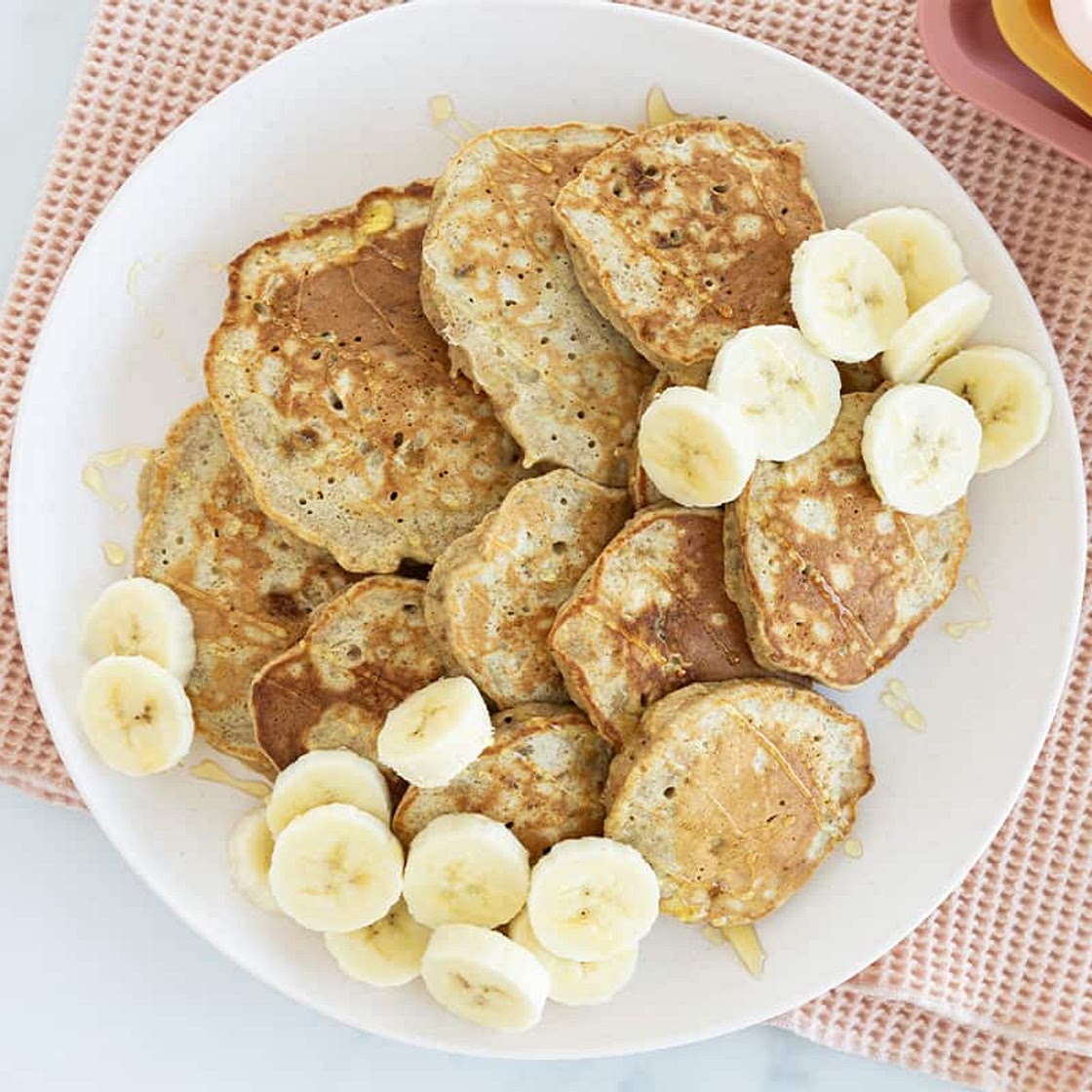 Favorite Banana Oatmeal Pancakes
