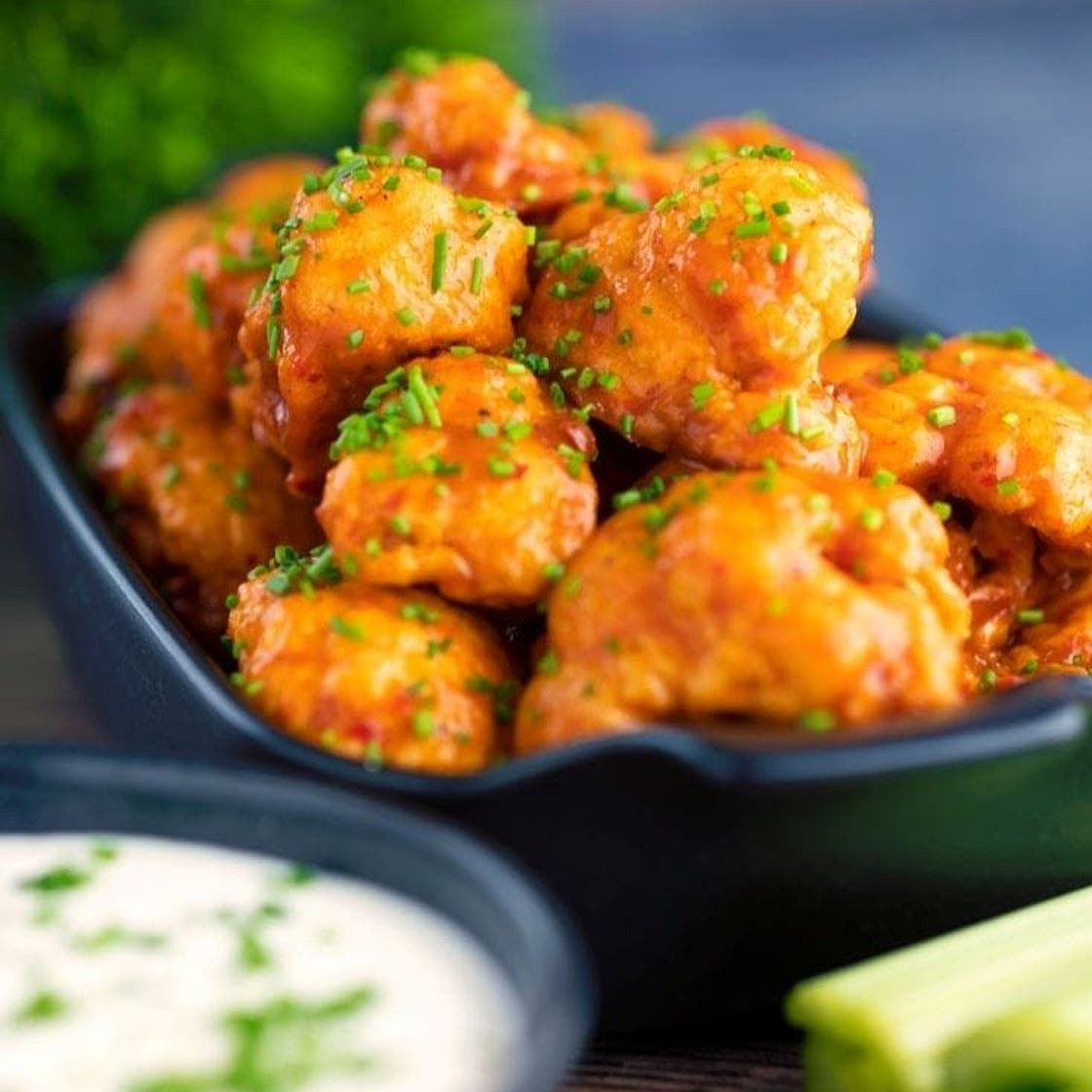 Air fryer buffalo cauliflower wings
