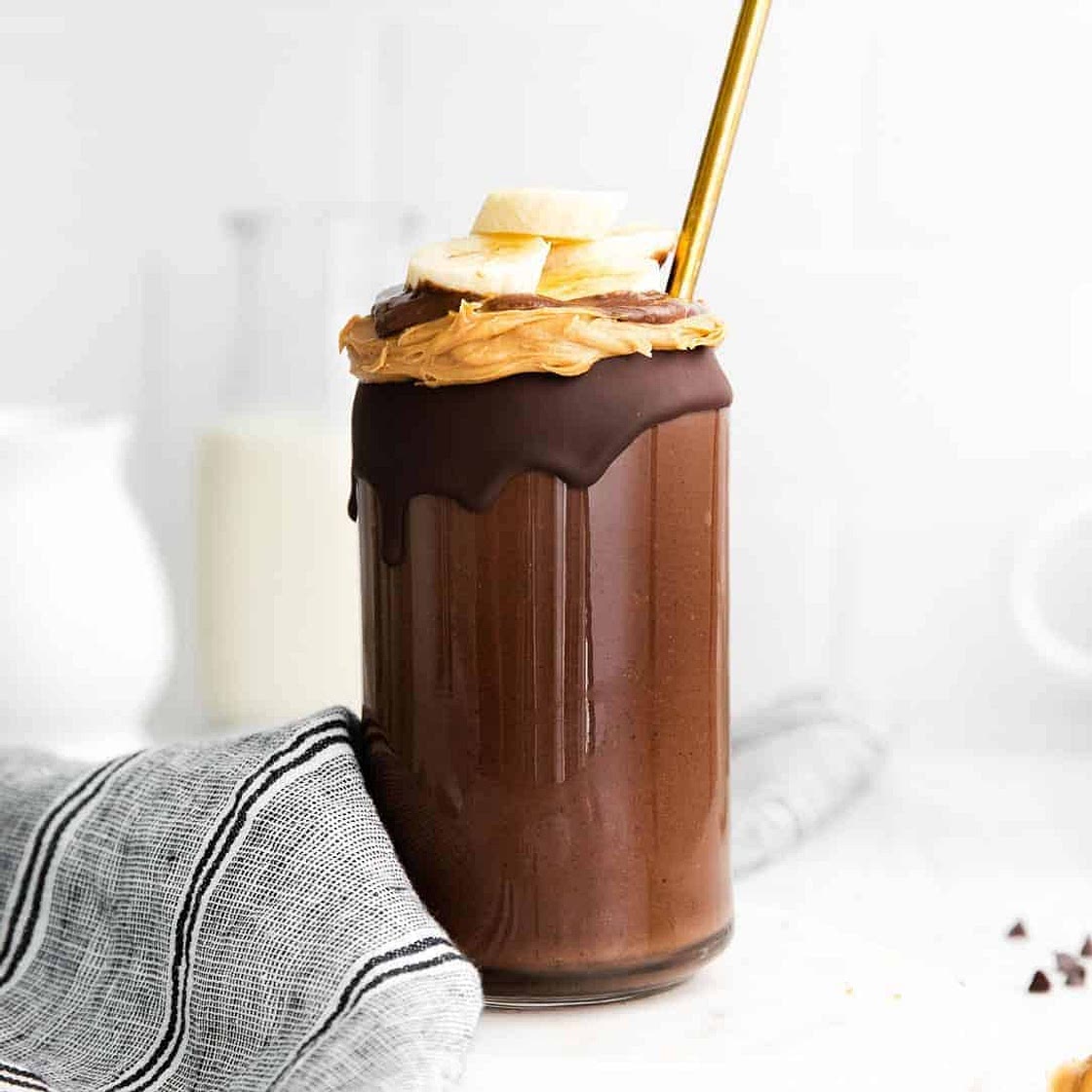 Chocolate Peanut Butter Banana Smoothie
