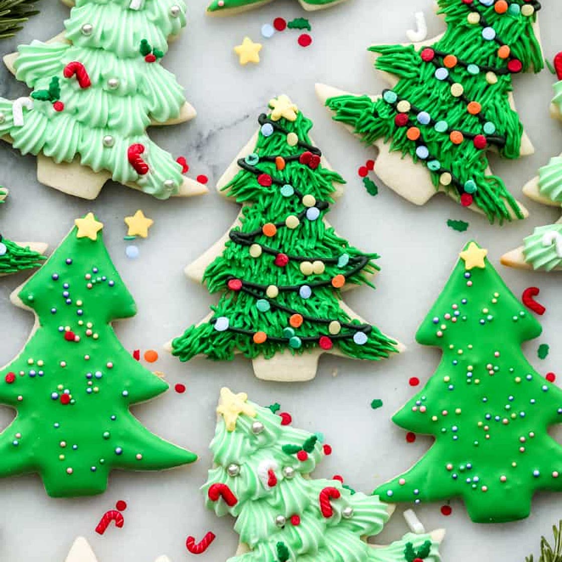 Christmas Tree Sugar Cookies