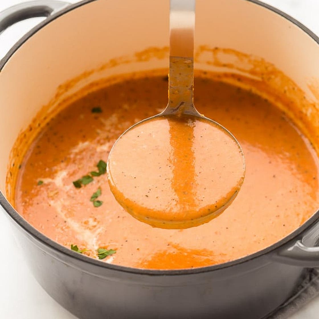 20 Minute Creamy Tomato Soup from Scratch