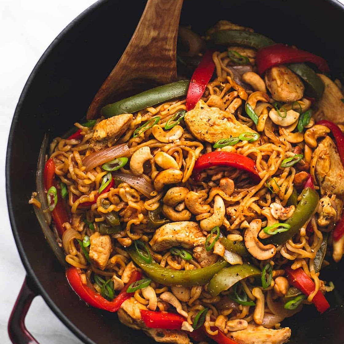 One Pot Cashew Chicken Ramen