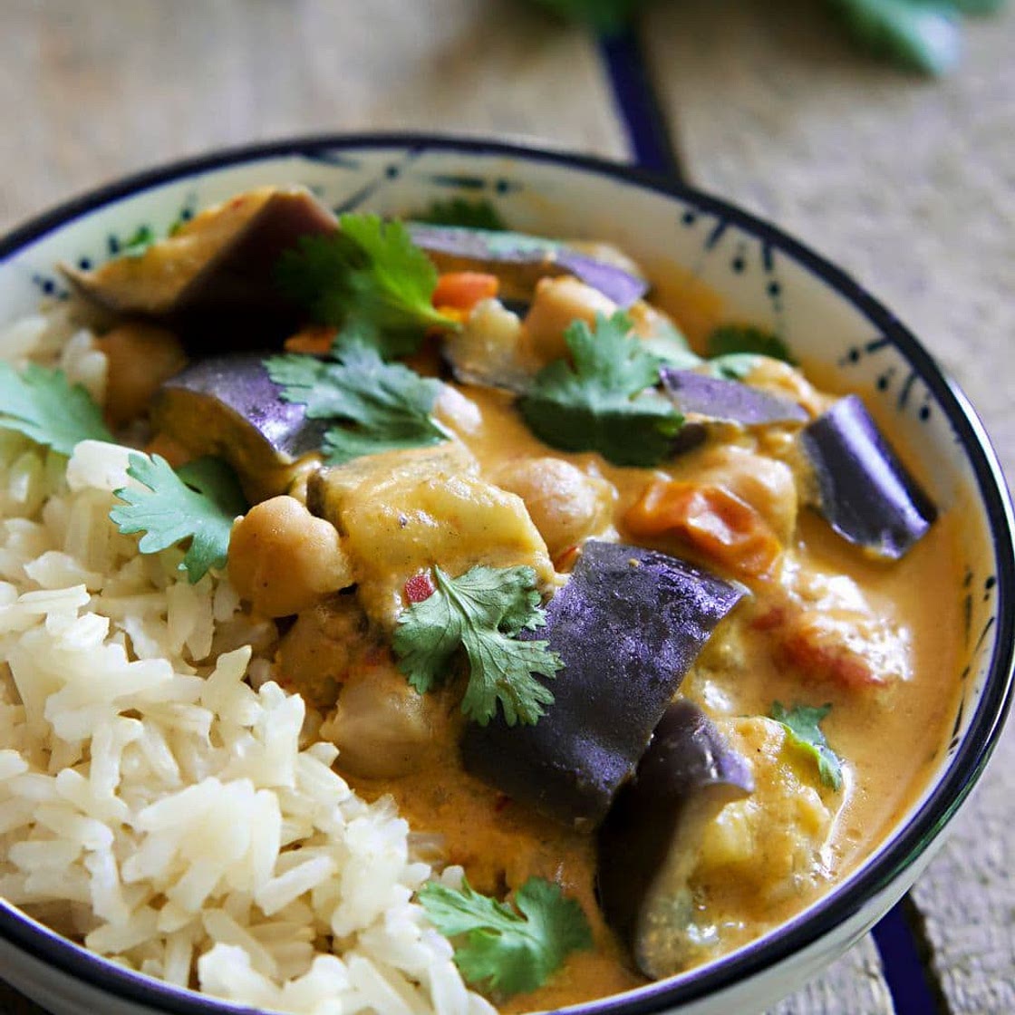 Eggplant Curry with Chickpeas
