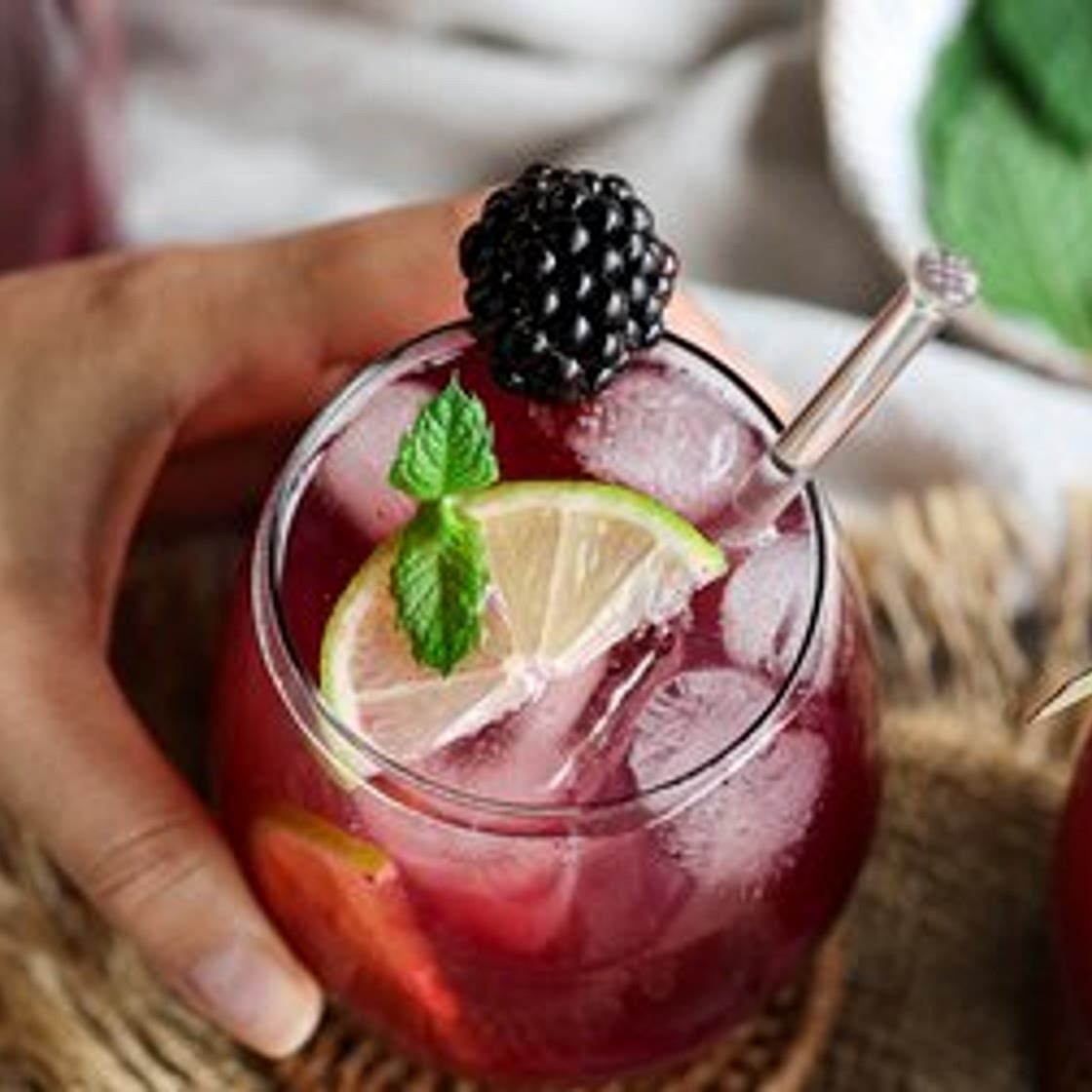 Blackberry Ginger Iced Green Tea