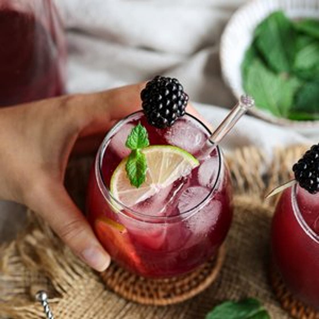 Blackberry Ginger Iced Green Tea