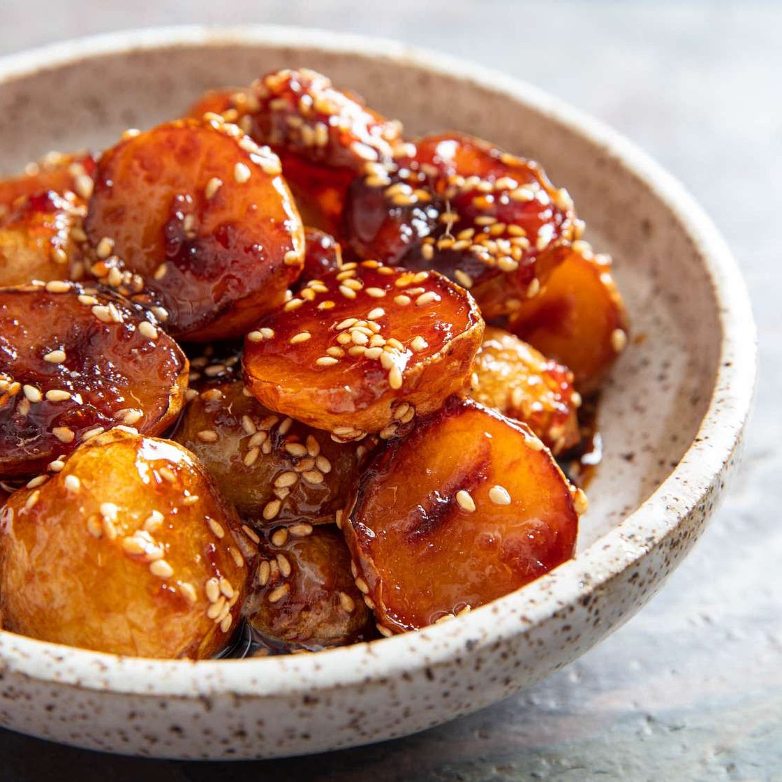 Korean Sweet Soy-Glazed Potatoes (Gamja Bokkeum) Recipe