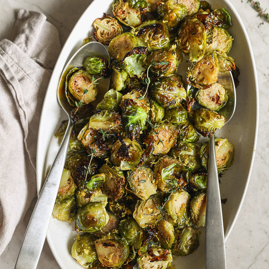 Roasted Brussel Sprouts with Maple Syrup