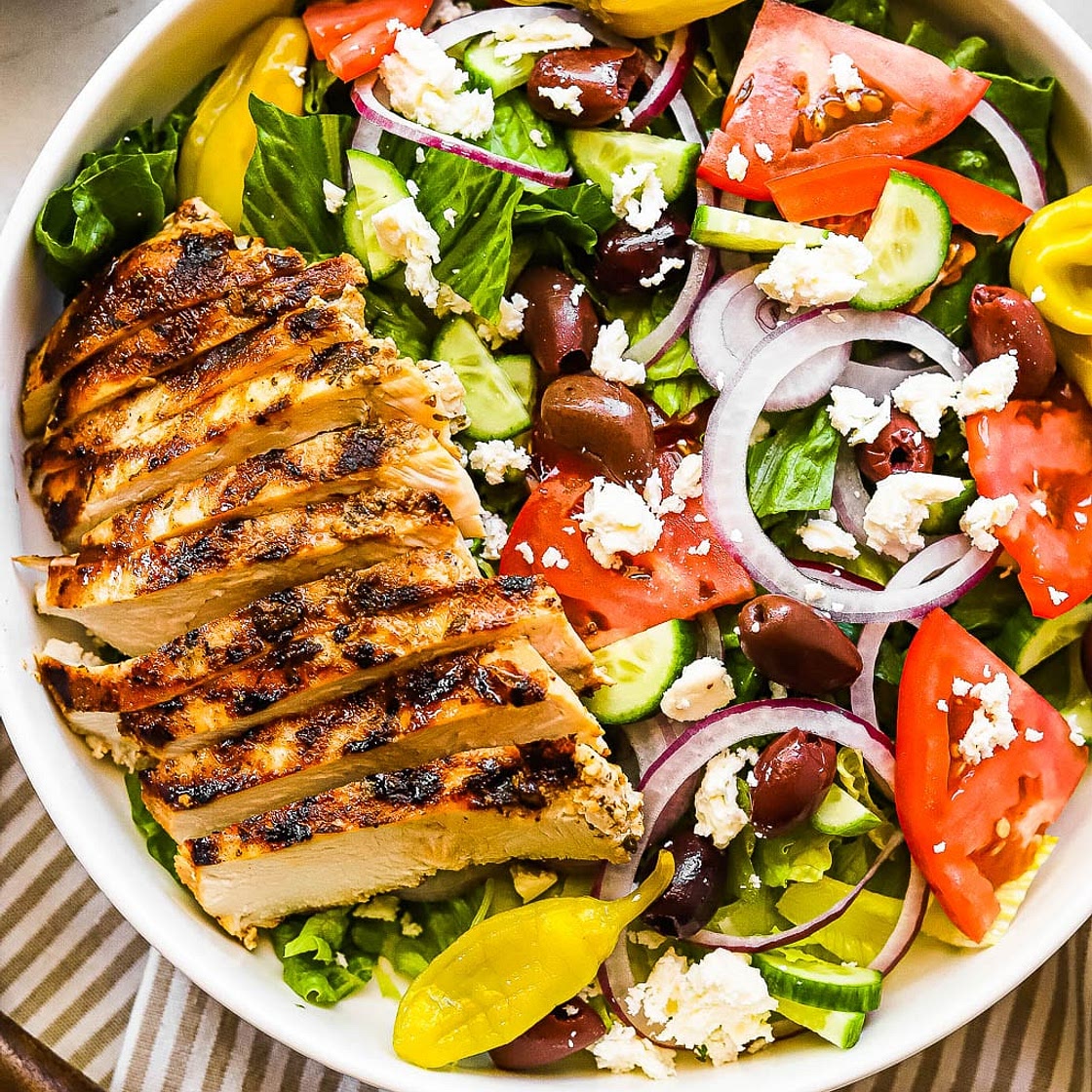 Grilled Greek Chicken Salad