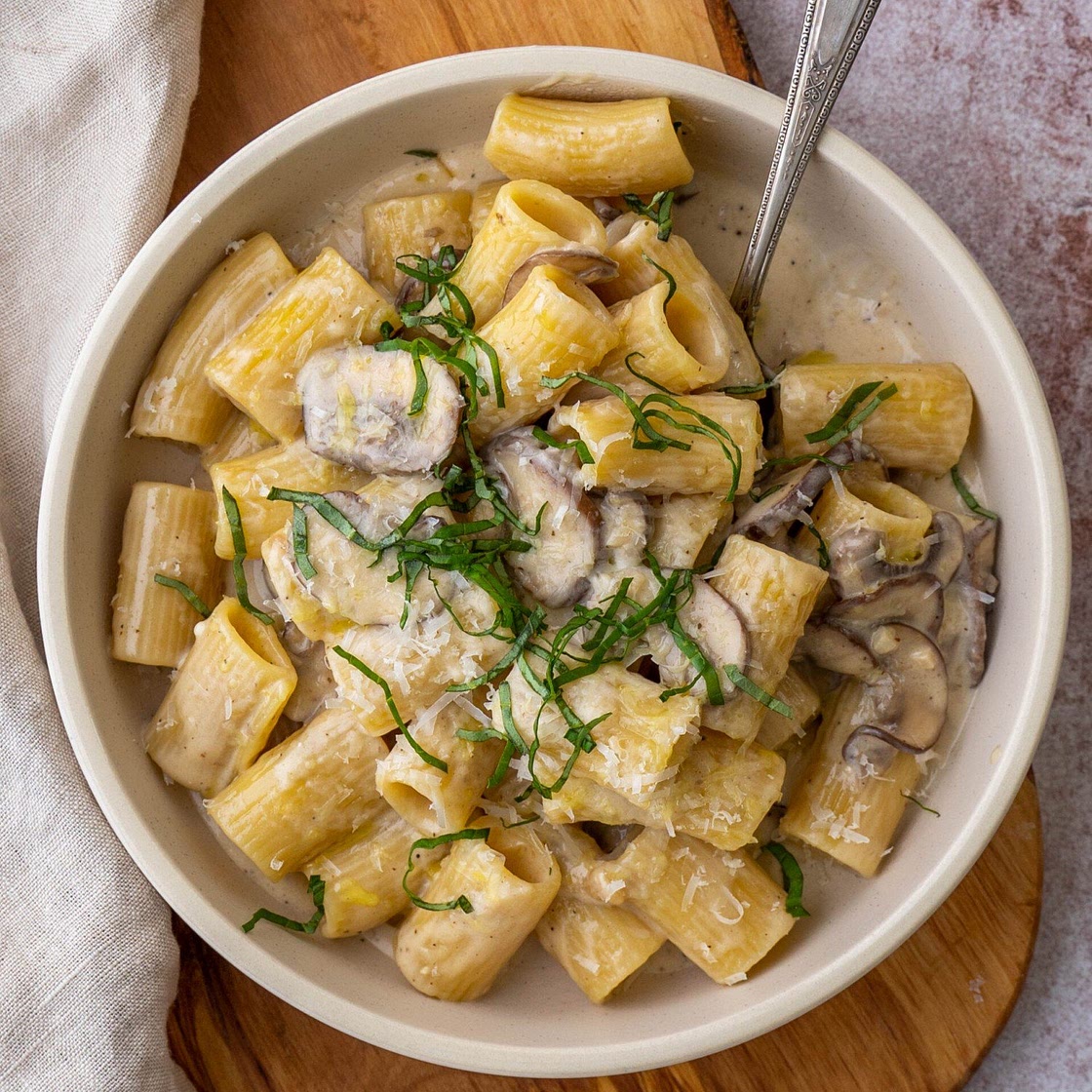 Mushroom Alfredo Pasta