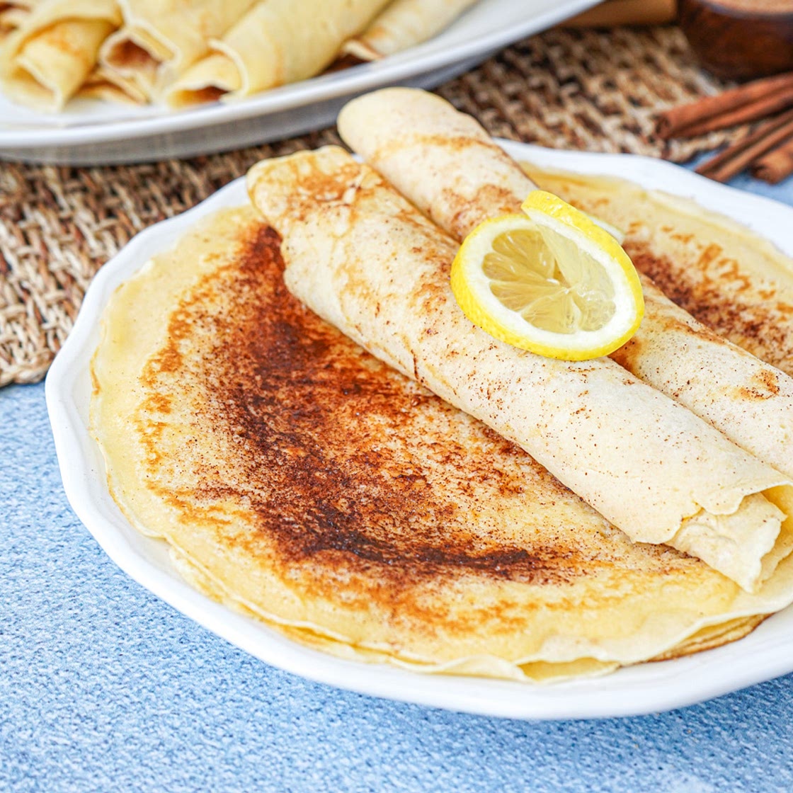 Pannekoek (South African Crepes with Cinnamon Sugar)