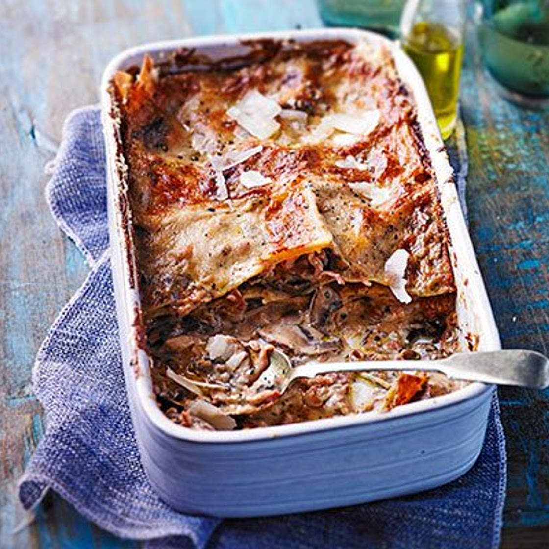 Vincisgrassi (Wild mushroom & prosciutto lasagne)