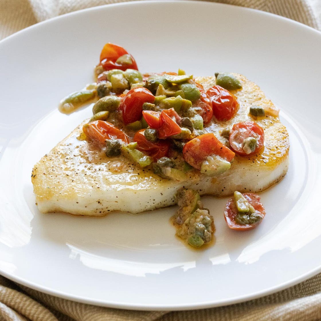 Chilean Sea Bass with Tomato Relish