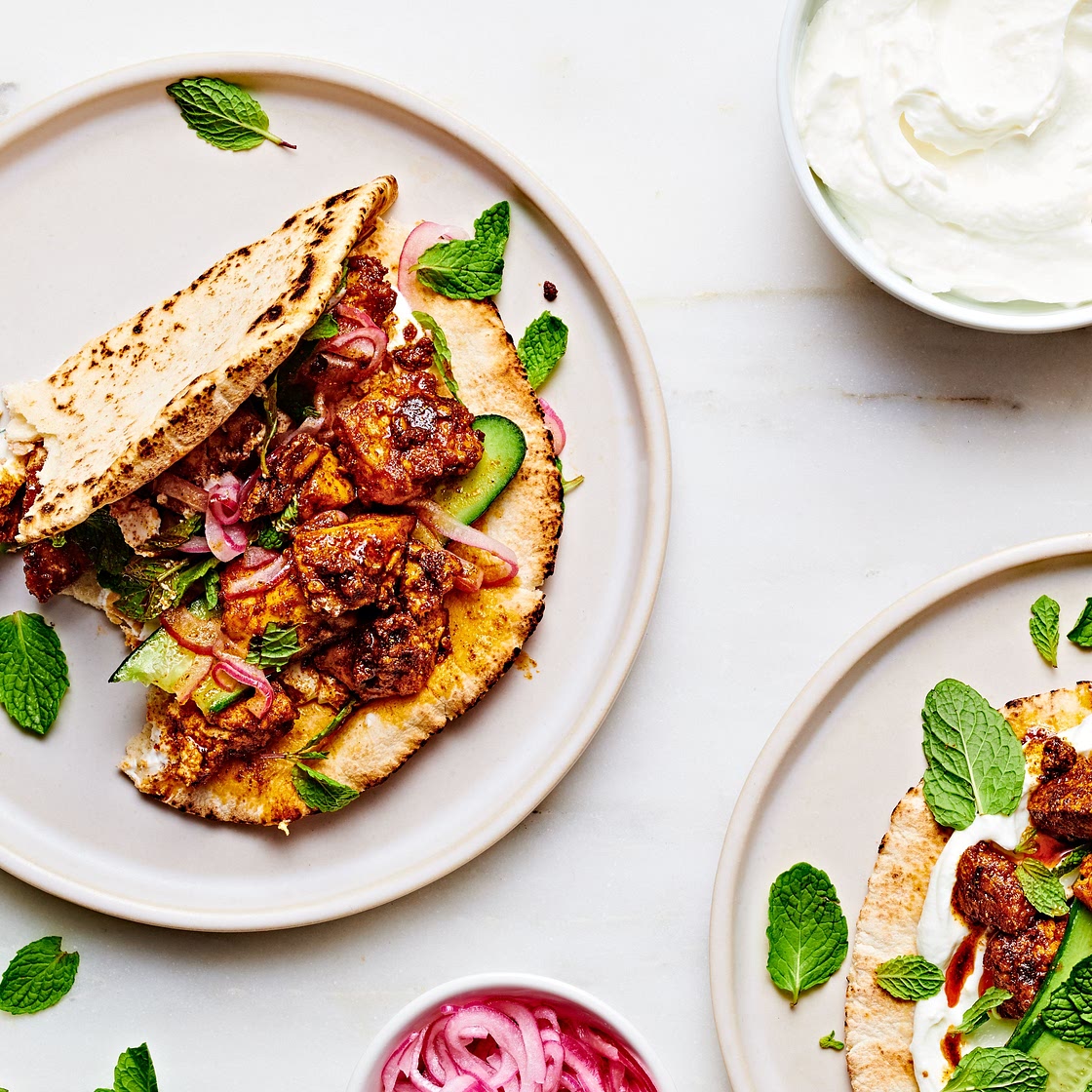 Shawarma Tofu Pita Wraps