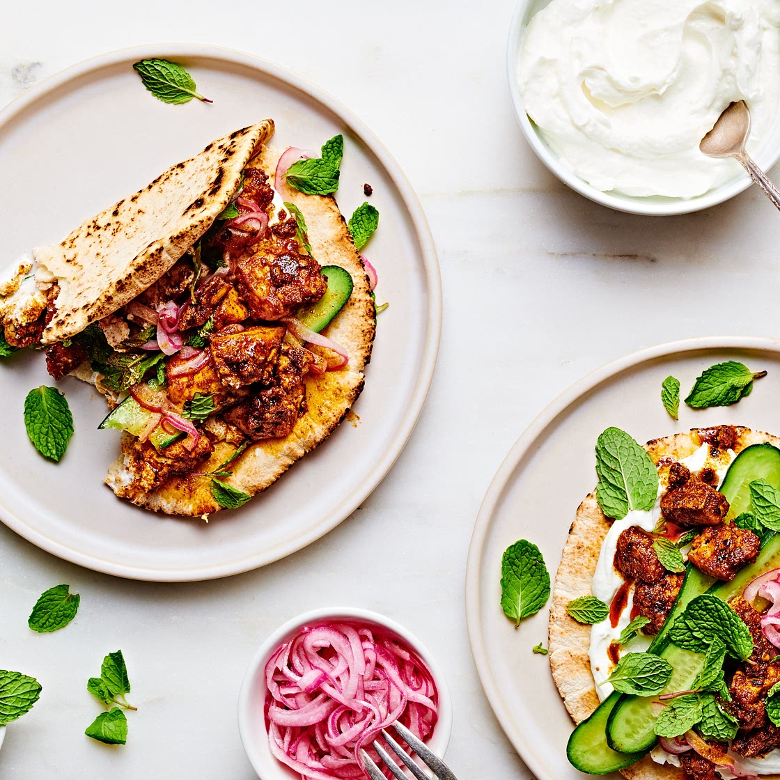 Shawarma Tofu Pita Wraps